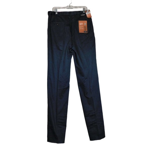 Haggar Work to Weekend Pants 35 Unhemmed Tag 36 Grey Expandable Waist NEW - Picture 4 of 9